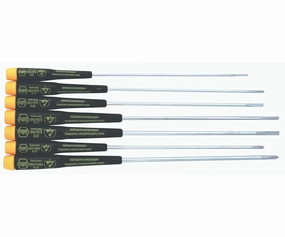 Wiha Tools 27393 Extra Long ESD Safe Slotted/Phillips Precision Driver 7 Pc. Set