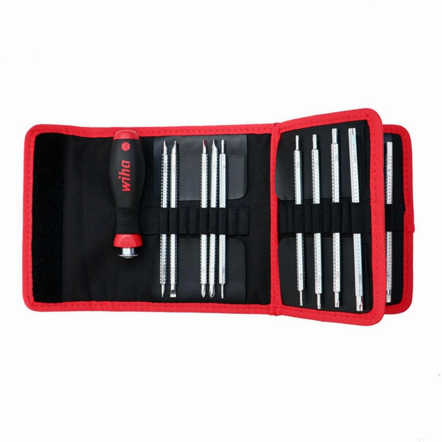 Wiha Tools 28189 15 Piece Drive-Loc VI Slotted/Phillips/Security TORX/Hex Pouch Set