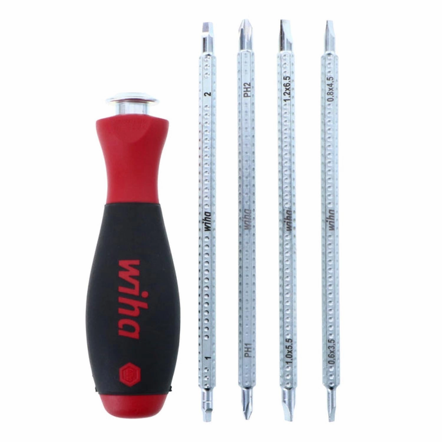 Wiha Tools 28194 5 Piece Drive-Loc VI Slotted/Phillips/Square Pouch Set
