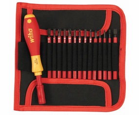 Wiha Tools 28390 15 Piece Insulated Slim Screwdriver Pouch Set