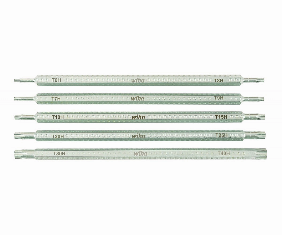 Wiha Tools 28477 5 Piece Drive-Loc VI Security Torx Blade Set
