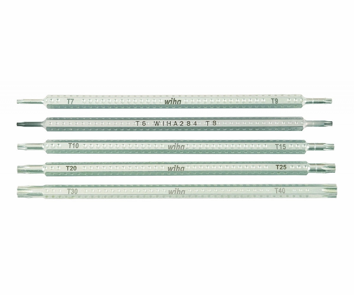 Wiha Tools 28485 5 Piece Drive-Loc VI Torx Blade Set