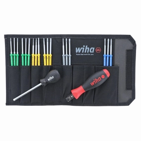 Wiha Tools 28600 TorqueControl 10 - 50 Inch/lbs Slotted/Phillips/TORX/Hex Blade Set, 20 Pc.