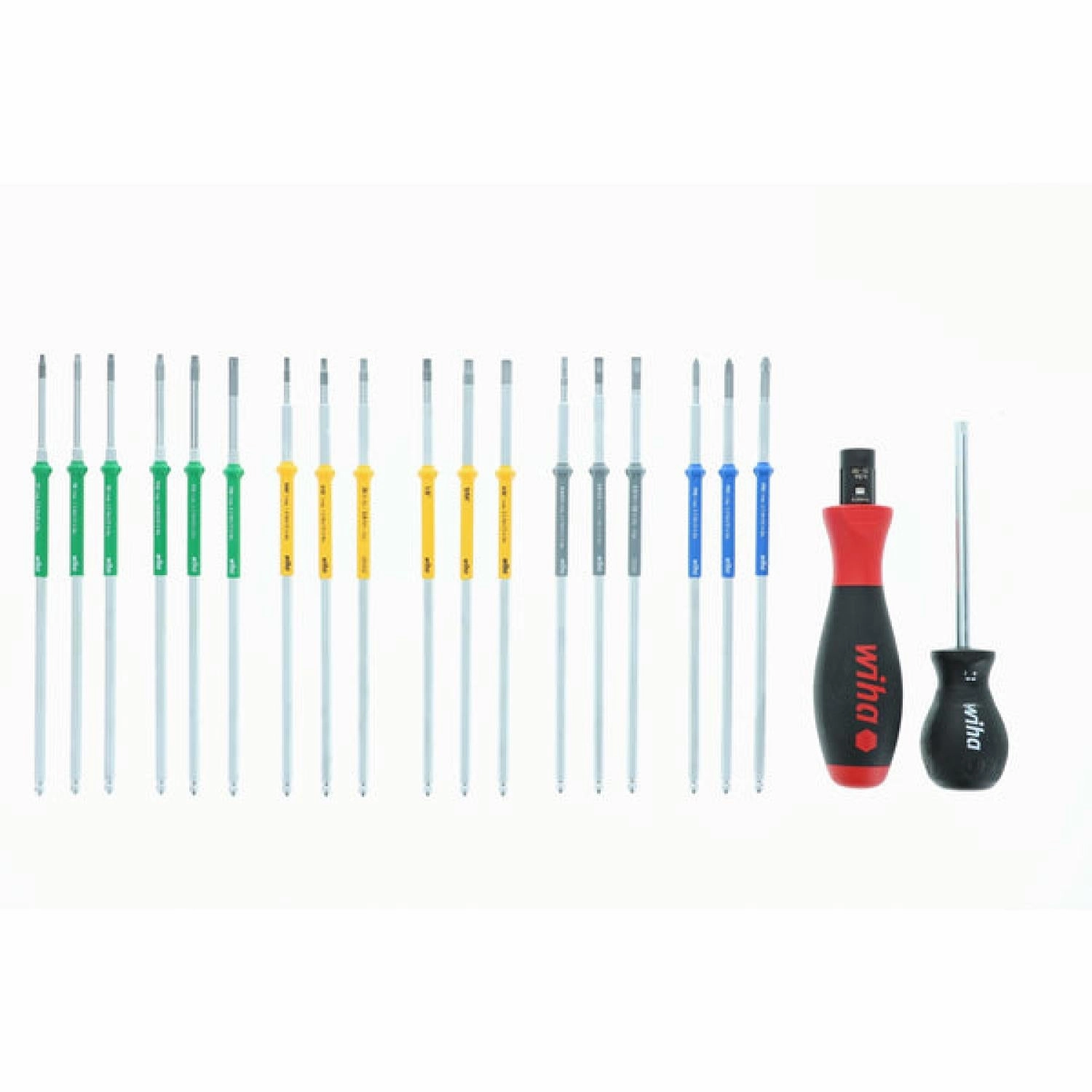 Wiha Tools 28600 TorqueControl 10 - 50 Inch/lbs Slotted/Phillips/TORX/Hex Blade Set, 20 Pc.