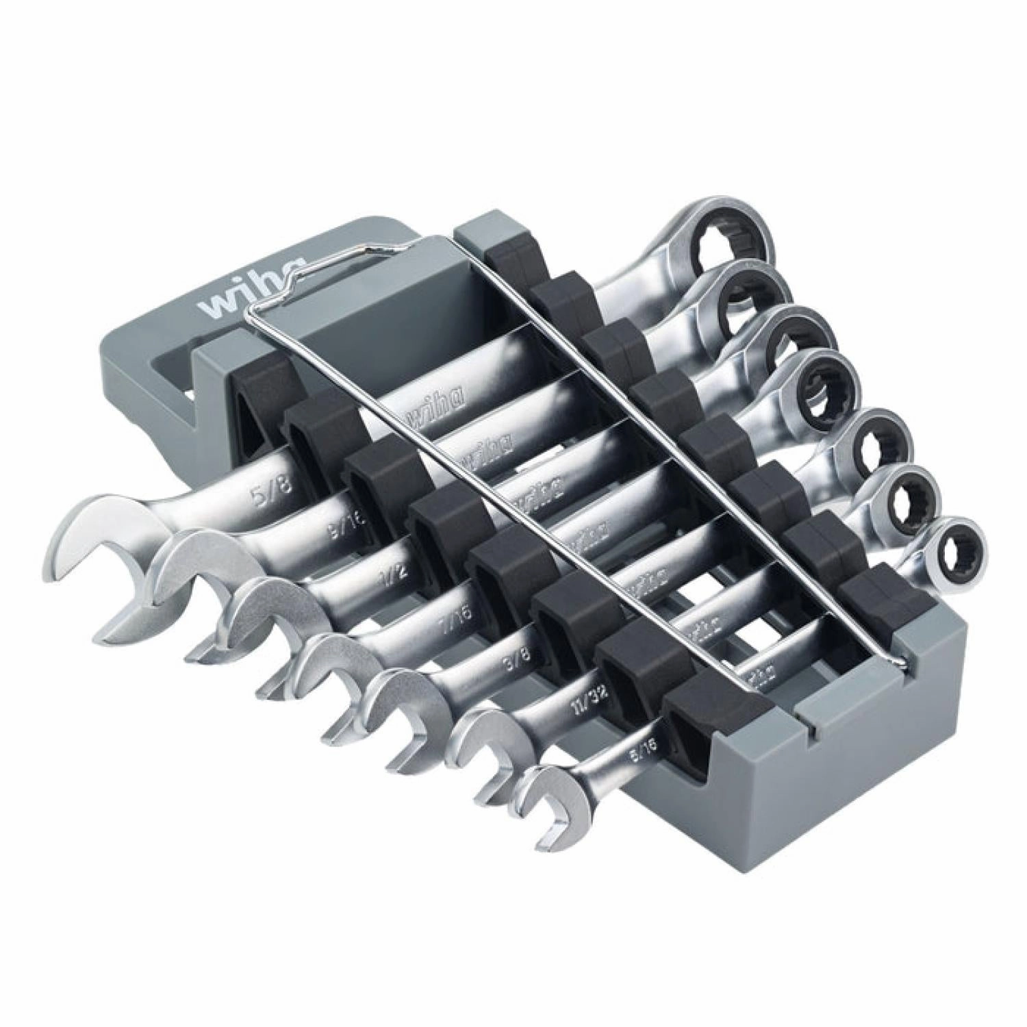 Wiha Tools 30393 Combination Inch Ratchet Wrenches 7 Piece Set
