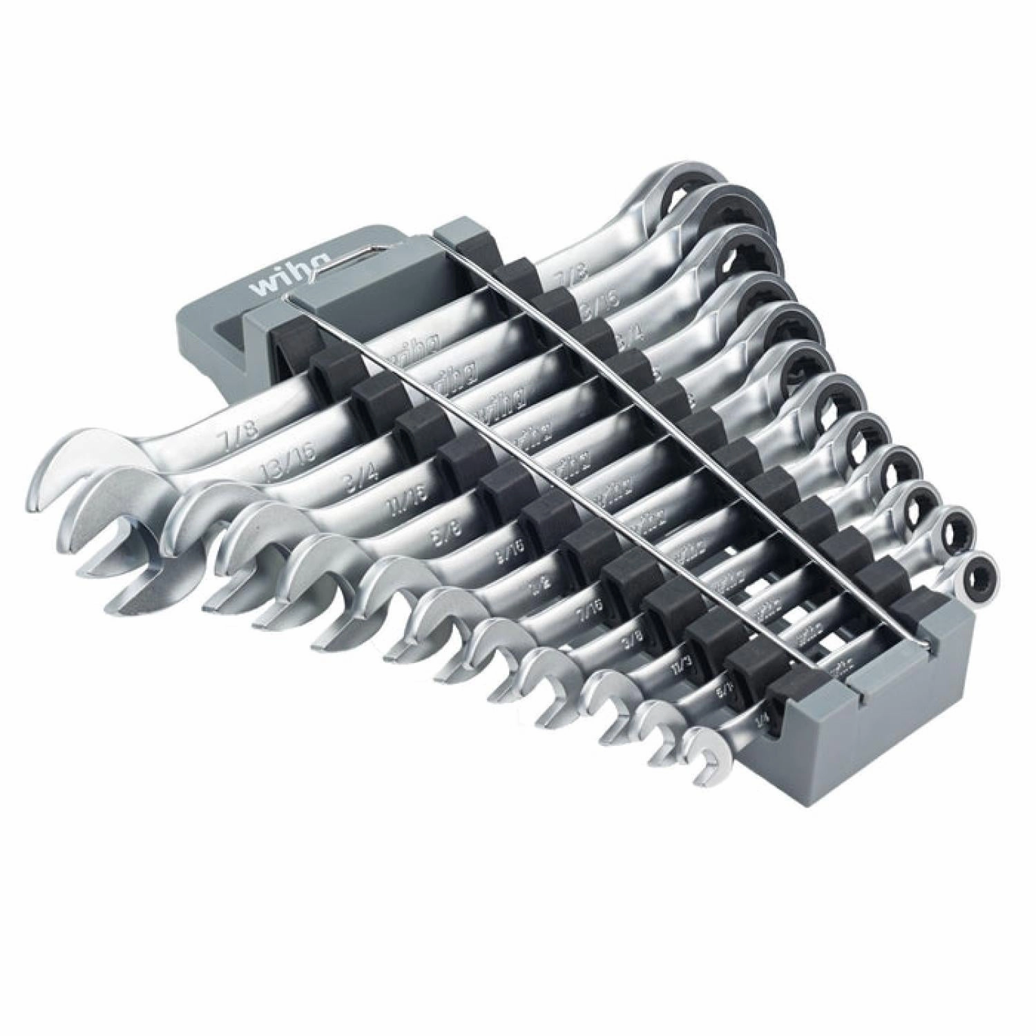 Wiha Tools 30394 Combination Inch Ratchet Wrenches, 12 Pc. Set