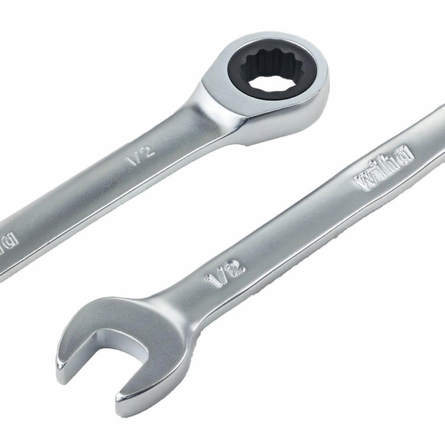 Wiha Tools 30394 Combination Inch Ratchet Wrenches, 12 Pc. Set