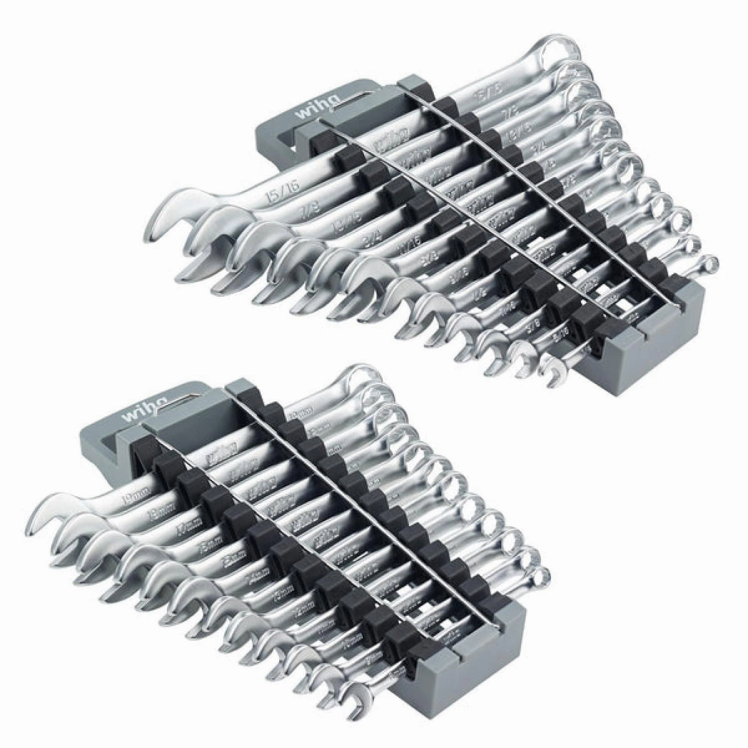 Wiha Tools 30481 Combination Wrench Set - Metric and SAE 24 Piece