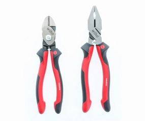 Wiha Tools 30941 Industrial Soft Grip Pliers Lineman's and BiCut Combo Pack
