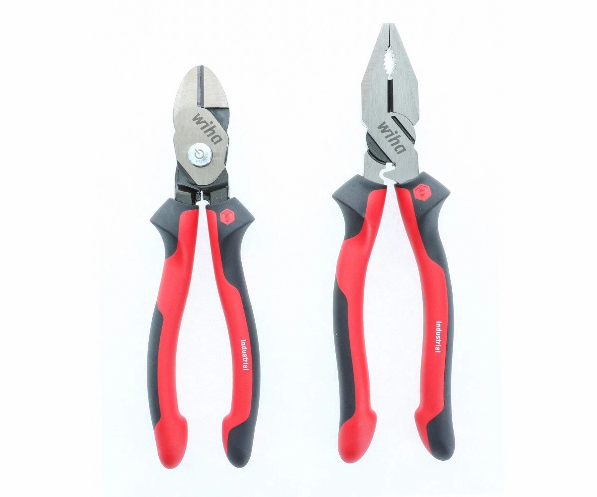 Wiha Tools 30941 Industrial Soft Grip Pliers Lineman's and BiCut Combo Pack