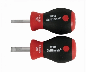 Wiha Tools 31193 SoftFinish Stubby Slotted 2 Piece Set