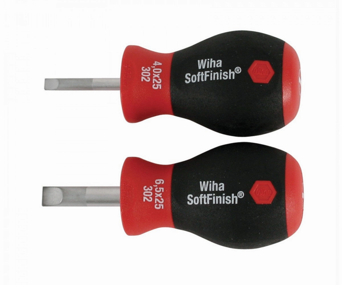 Wiha Tools 31193 SoftFinish Stubby Slotted 2 Piece Set