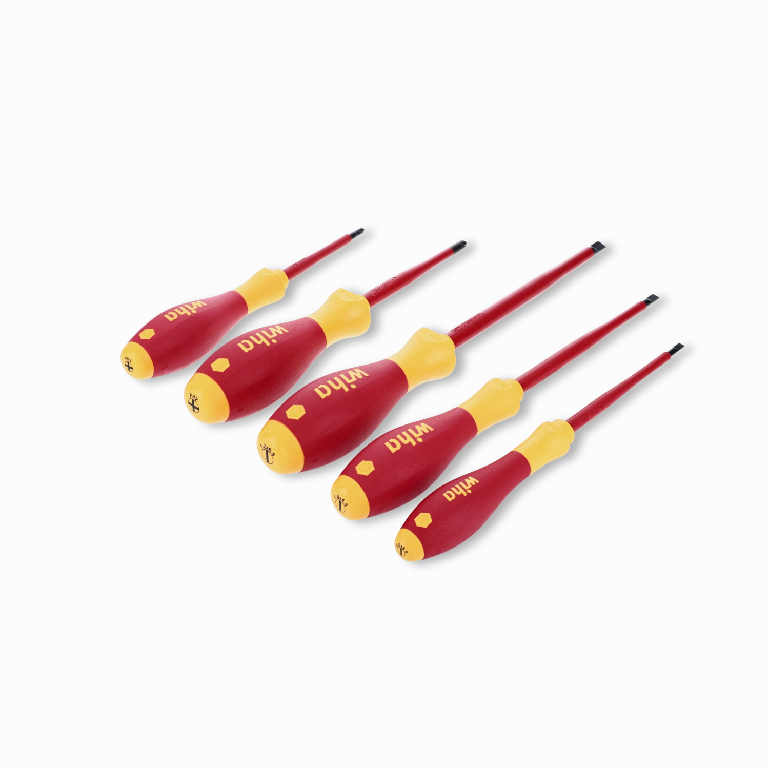 Wiha Tools 32059 Insulated SoftFinish Slotted / Phillips Screwdriver Set, 5 Pc.