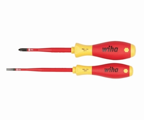 Wiha Tools 32189 Insulated SlimLine Slotted/Phillips Screwdrivers 2 Piece Set