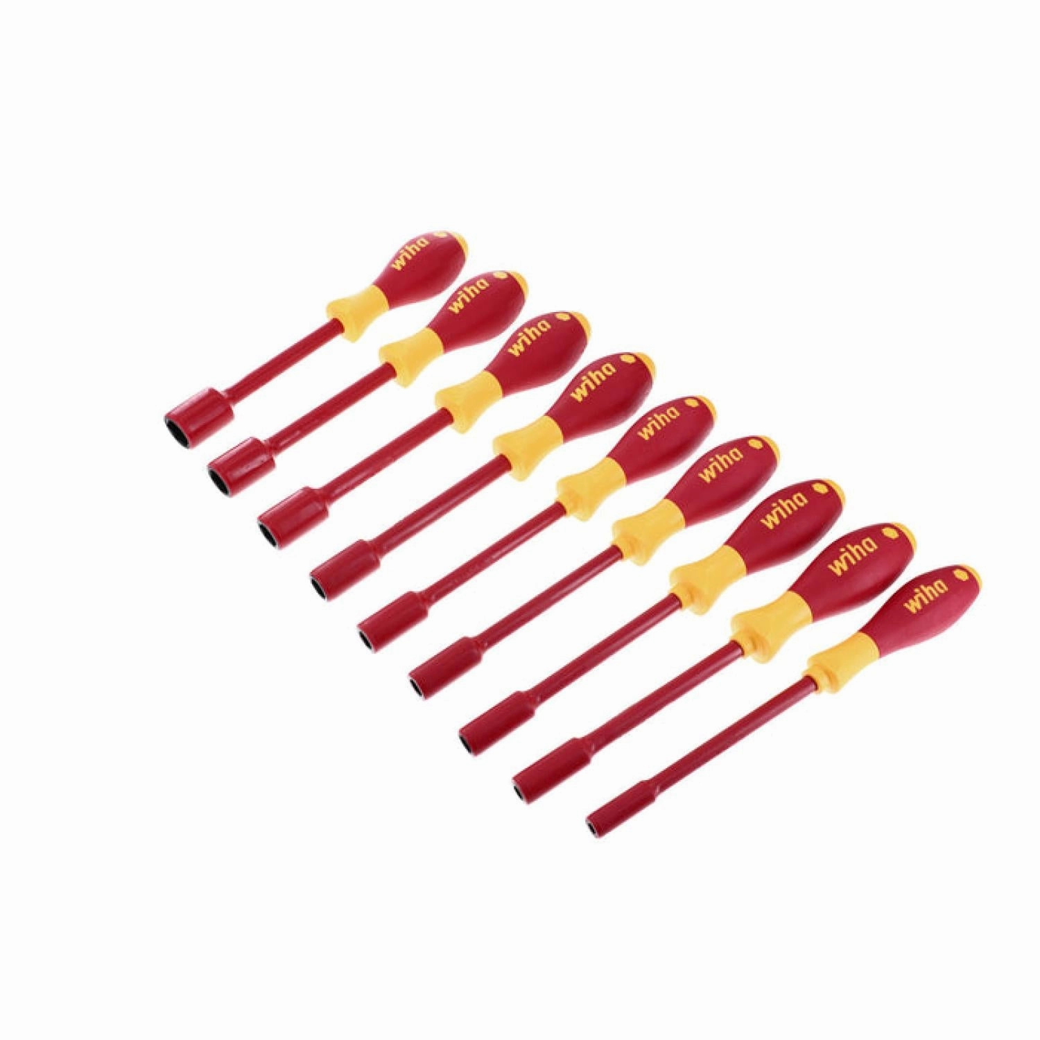 Wiha Tools 32288 9 Piece Insulated Nut Driver SAE Set