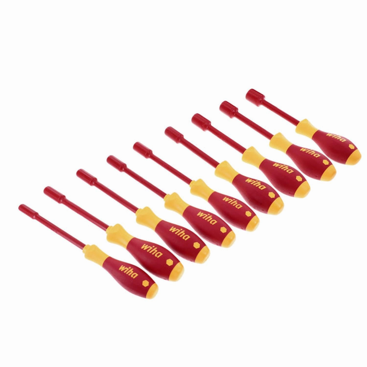Wiha Tools 32288 9 Piece Insulated Nut Driver SAE Set