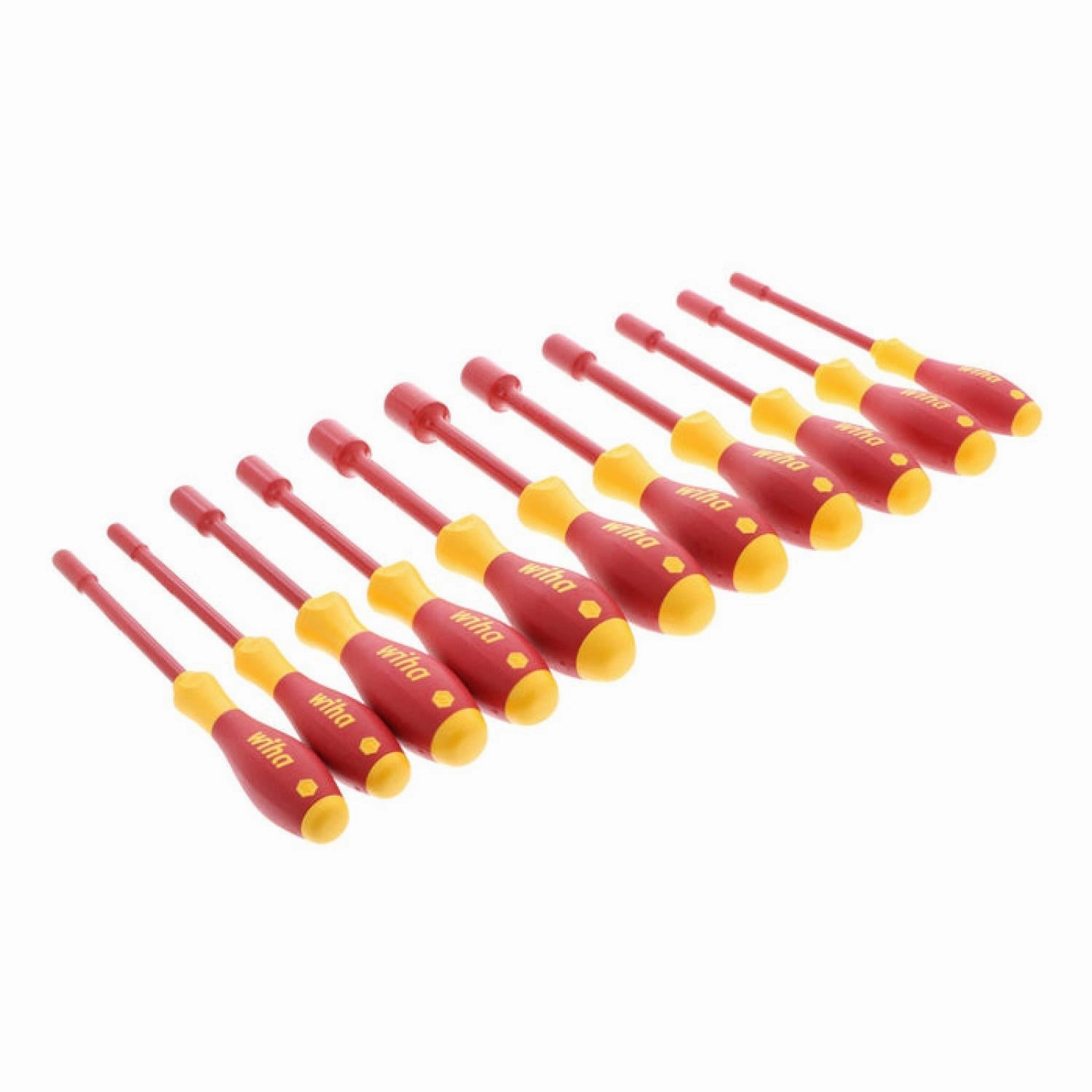Wiha Tools 32296 11 Piece Insulated Nut Driver SAE Set