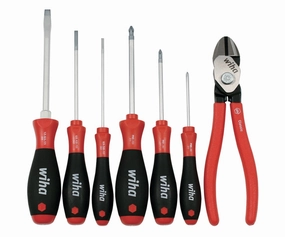 Wiha Tools 32644 BiCut SuperCut Pliers and Screwdrivers Set, 7 Pc.