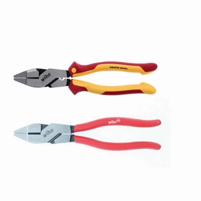 Wiha Tools 32833 9.5" High Leverage NE Industrial Lineman's Pliers Double Pack