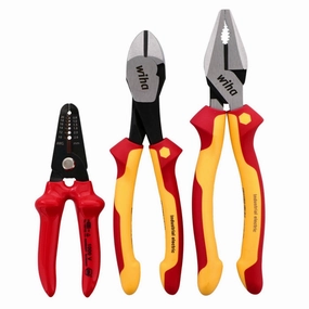 Wiha Tools 32863 Insulated Pliers & Cutters Set, 3 Piece