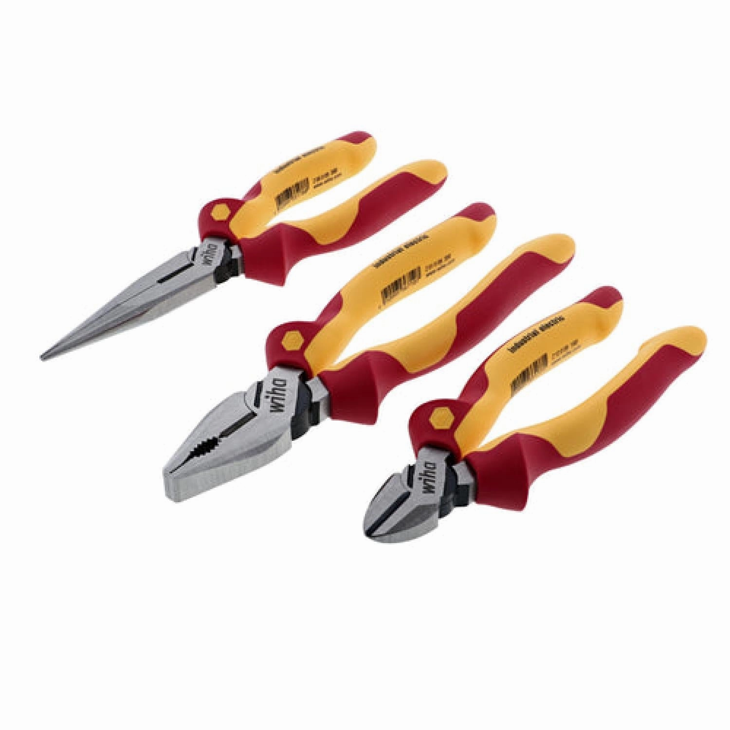 Wiha Tools 32864 3 Piece Insulated Pliers and Cutters Set