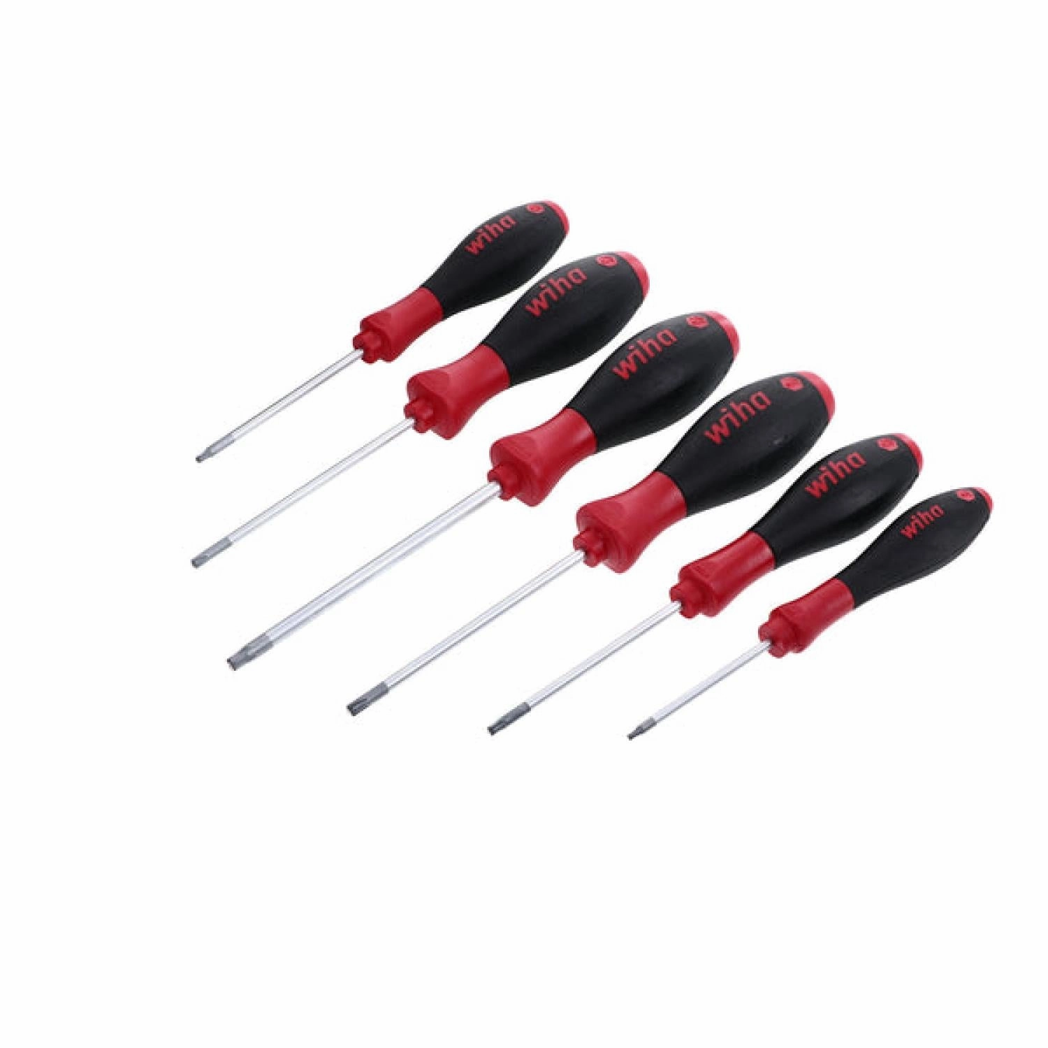 Wiha Tools 36290 SoftFinish MagicSpring Screw Holding TORX Screwdriver Set, 6 Pc.