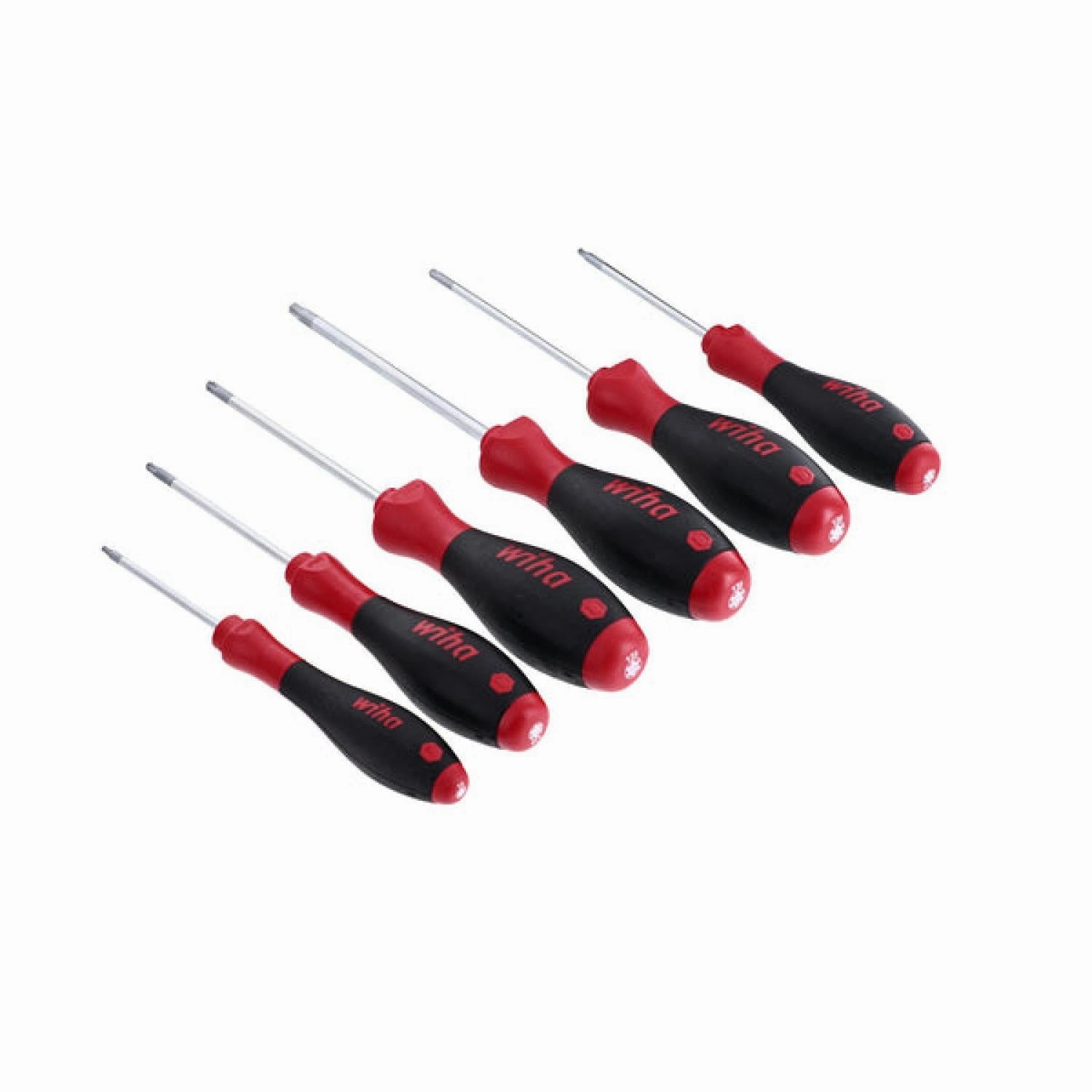 Wiha Tools 36290 SoftFinish MagicSpring Screw Holding TORX Screwdriver Set, 6 Pc.