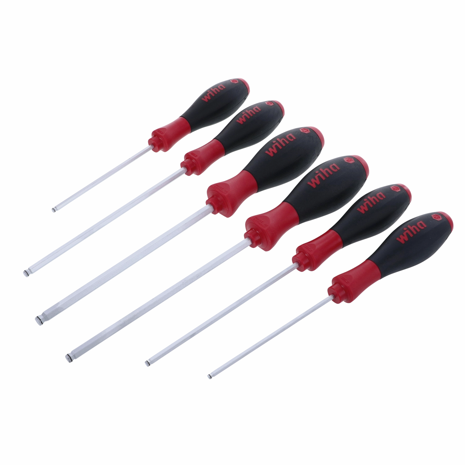 Wiha Tools 36796 MagicRing Ball End Screw Holding Hex Inch Screwdriver Set, 6 Pc.