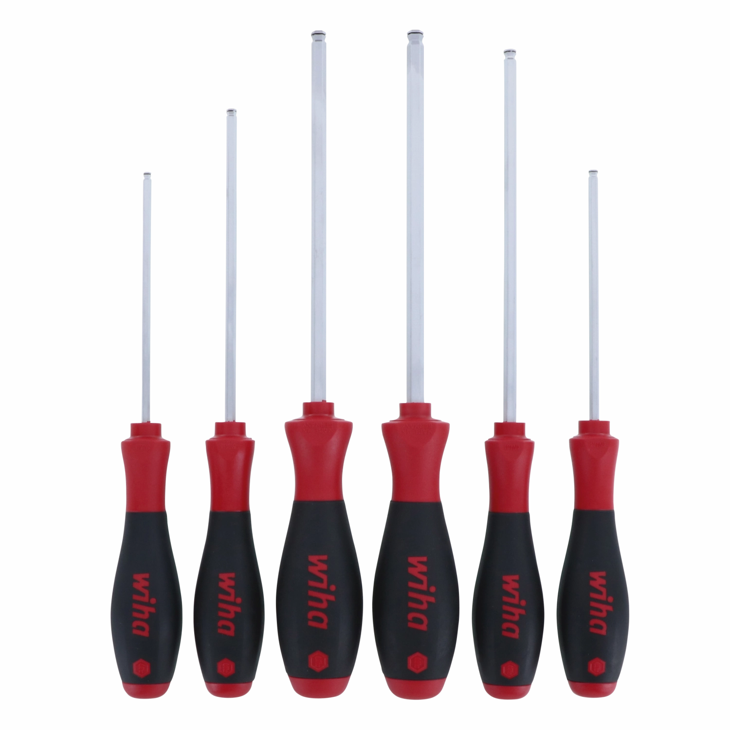 Wiha Tools 36796 MagicRing Ball End Screw Holding Hex Inch Screwdriver Set, 6 Pc.