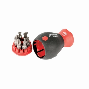 Wiha Tools 38043 36-in-1 Stubby Bit Holder Slotted Phillips Pozidriv Set