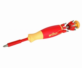Wiha Tools 38050 Insulated Pop-Up Insert Bit Holder Screwdriver SL/PH/SQ/PZ
