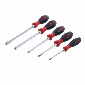 Wiha Tools 53095 SoftFinish X Heavy Duty Slotted and Phillips Screwdriver Set, 5 Pc.