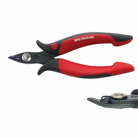 Wiha Tools 56813 Electronic Diagonal Cutters Full Flush With Wire Trapping Spring