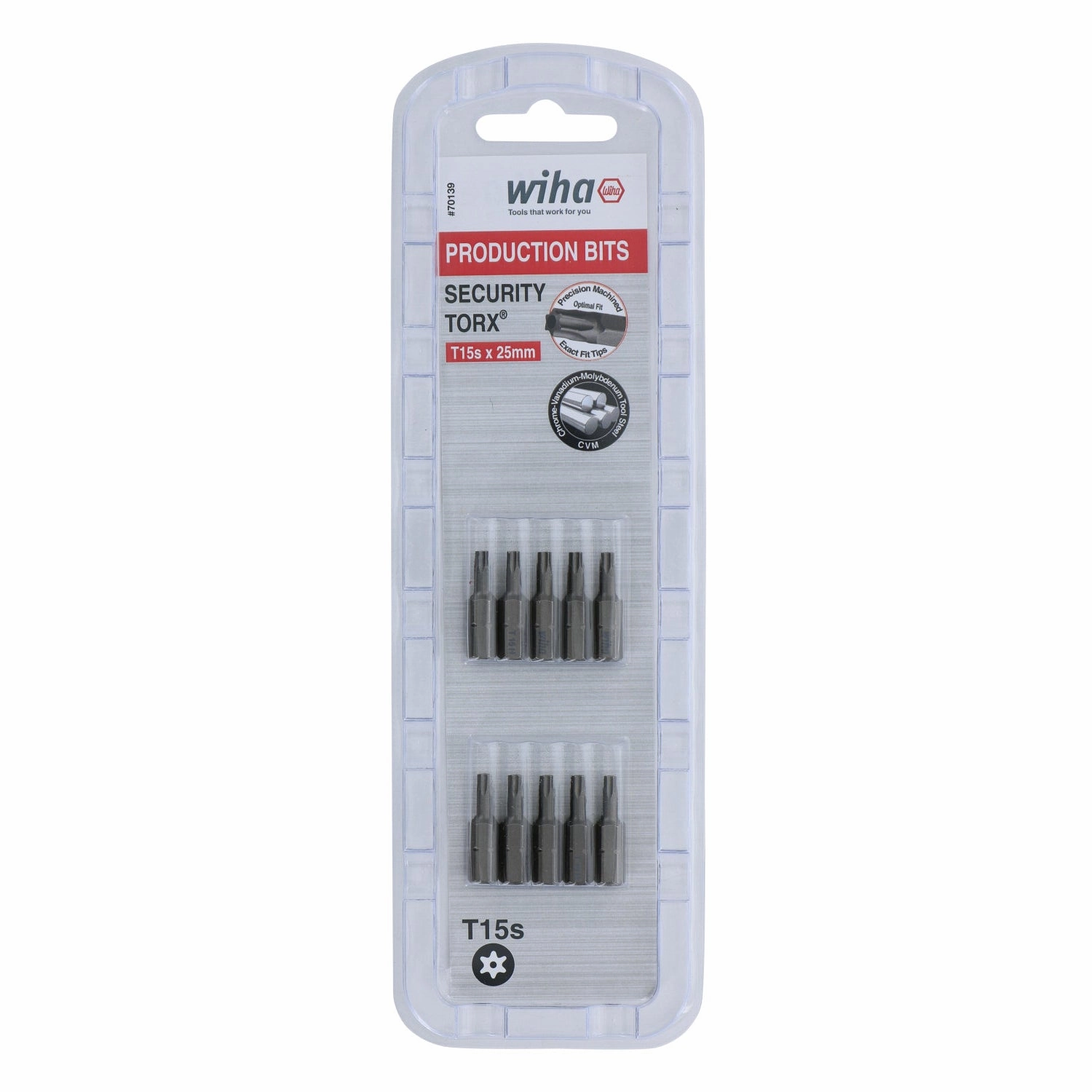 Wiha Tools 70139 T15s x 25mm Security TORX Insert Bit