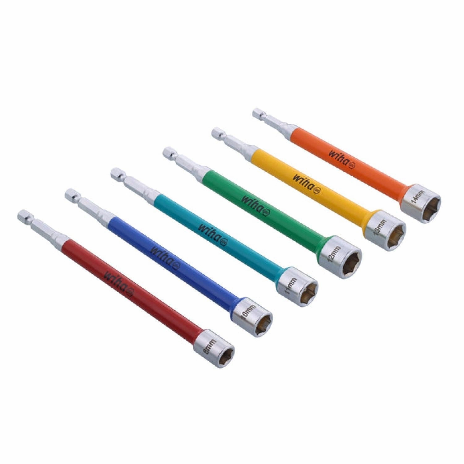 Wiha Tools 70487 6 Piece Color Coded Magnetic Nut Setter Metric Set