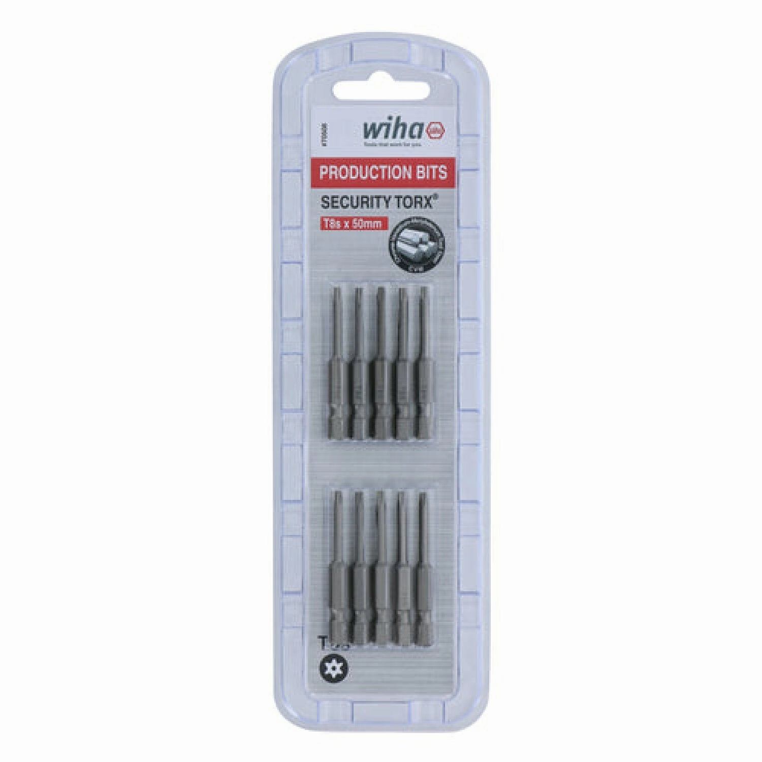 Wiha Tools 70508 Security Torx Bit T8s - 50mm - 10 Pack
