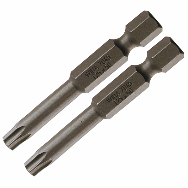 Wiha Tools 70565 T40s x 50mm Security TORX Power Bit, 2 Pack