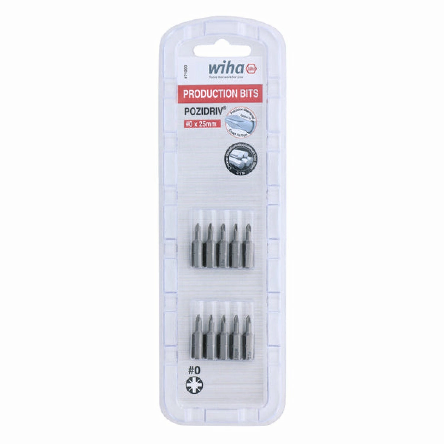 Wiha Tools 71200 #0 x 25mm Pozidriv Insert Bit