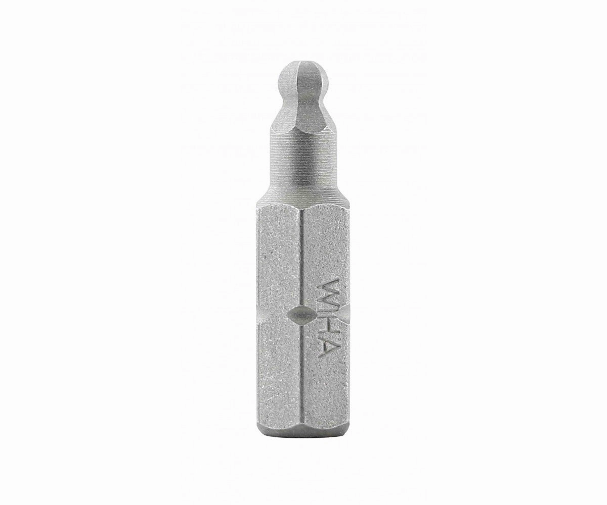 Wiha Tools 71703 Ball-End Hex inch Insert Bit, 1/8" x 25mm, 10 Pieces