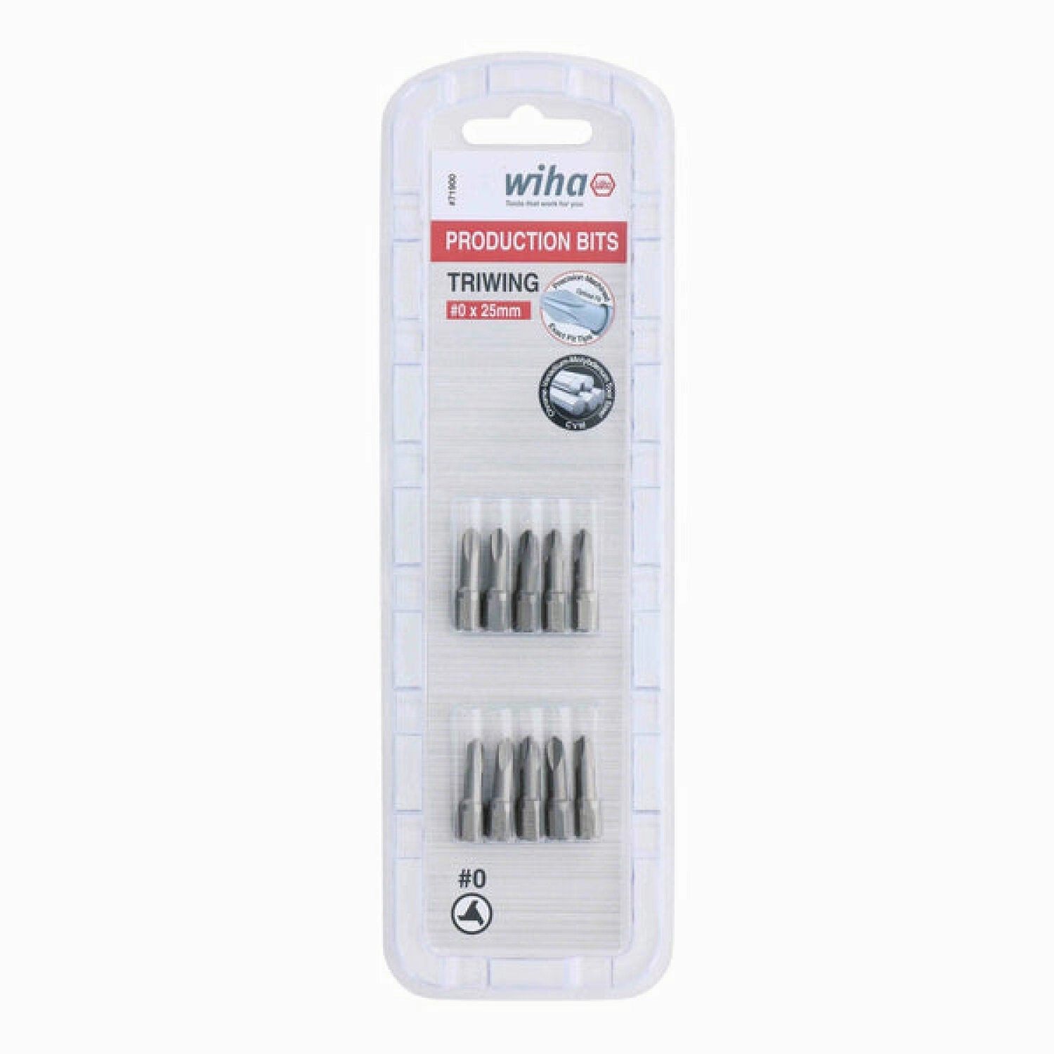 Wiha Tools 71900 Tri-Wing Bit #0 - 25mm - 10 Pack