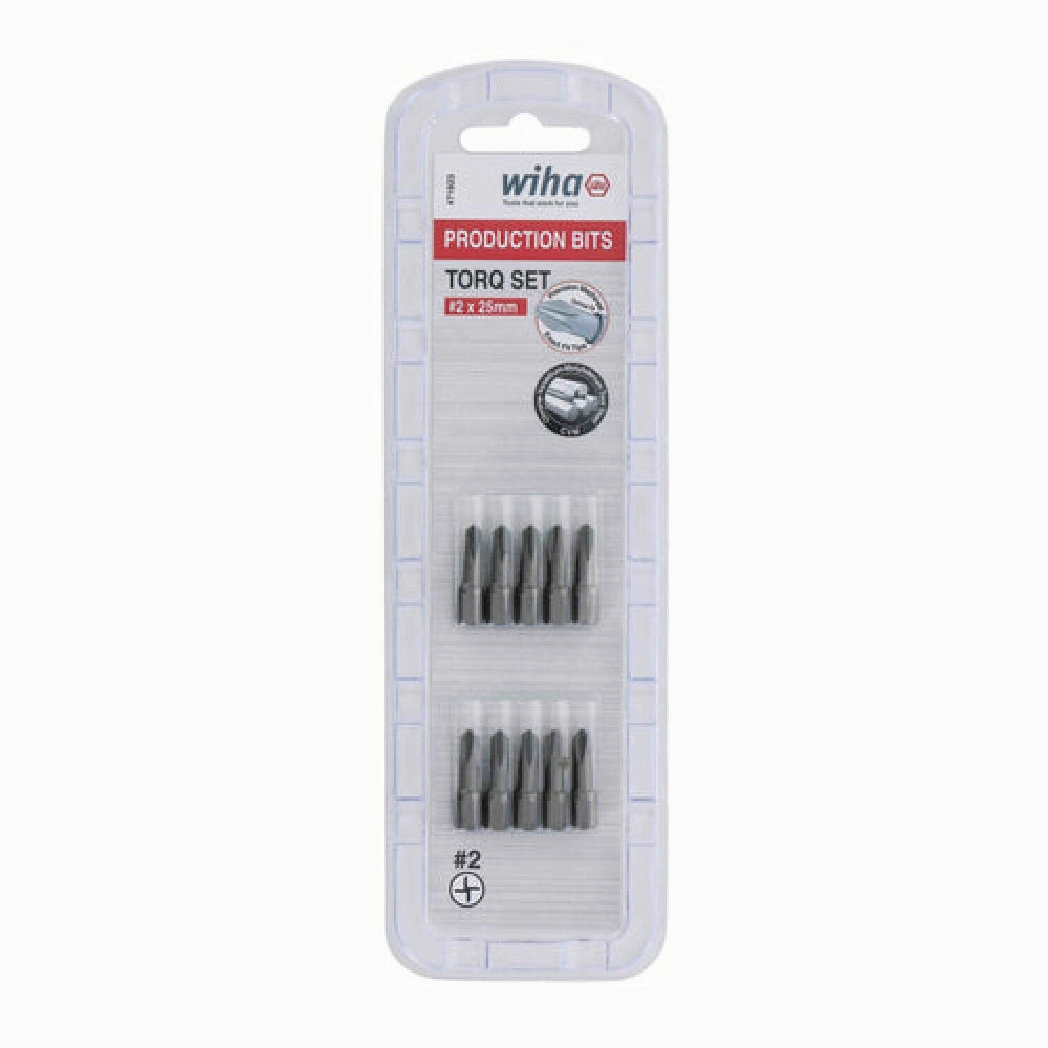 Wiha Tools 71923 Torq-Set Bit #2 - 25mm - 10 Pack