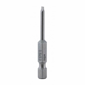 Wiha Tools 74003 Slotted Power Bit, 3.0 mm x 50 mm, 10 Pk.