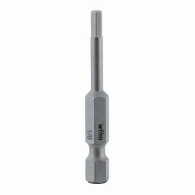 Wiha Tools 74313 Hex Inch Power Bit, 1/8" x 50 mm, 10 Pk.