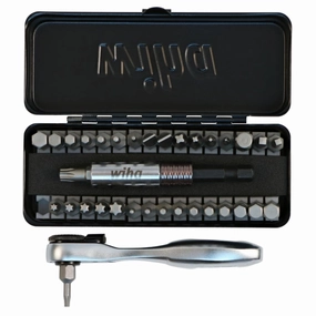Wiha Tools 74996 1/4" Ratchet And Bits, 35 Piece Set
