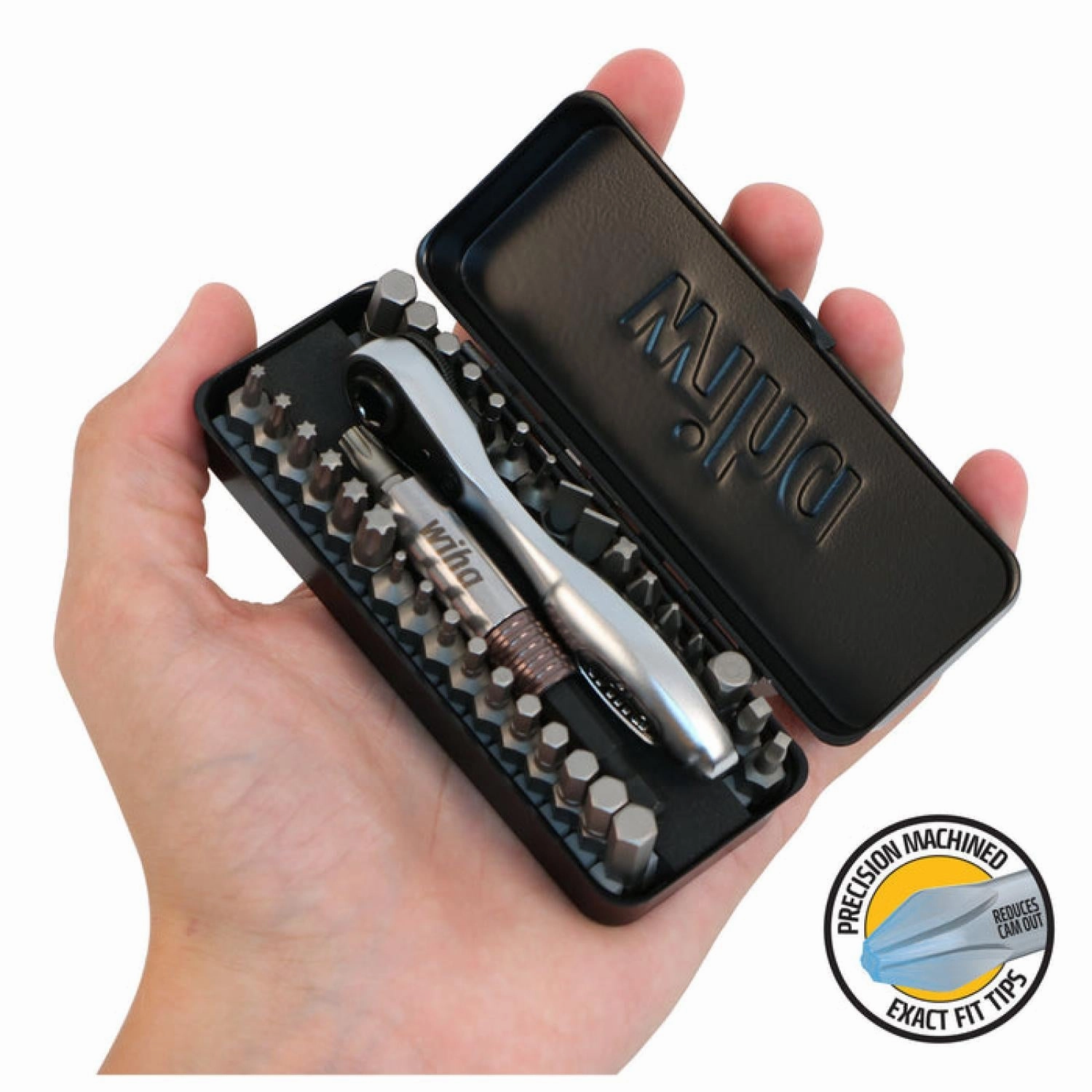 Wiha Tools 74996 1/4" Ratchet And Bits, 35 Piece Set