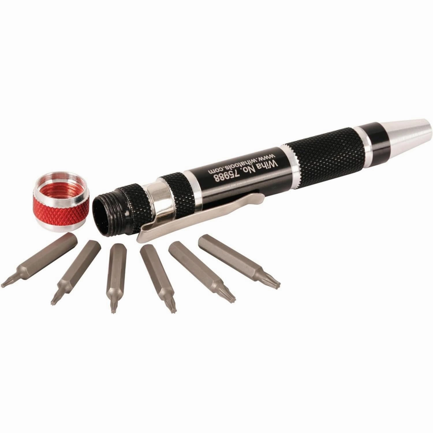 Wiha Tools 75985 7 Piece Pocket Clip Torx MicroBit Set