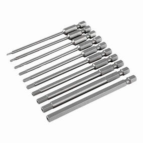 Wiha Tools 76096 Security Hex Inch Power Blades, 10 Pc. Set