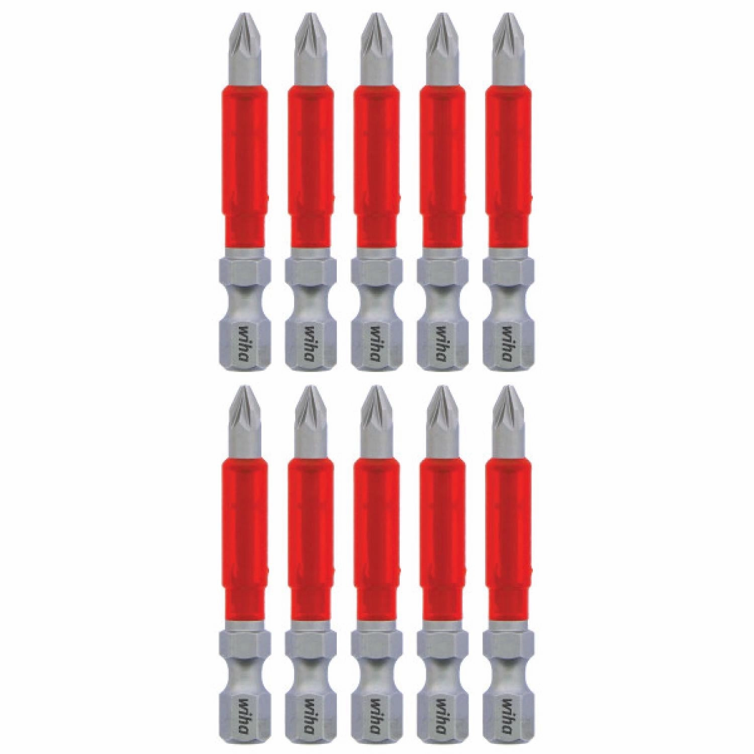 Wiha Tools 76548 MaxxTor Impact Bit Pozidriv #1 x 49mm - 10 Pack