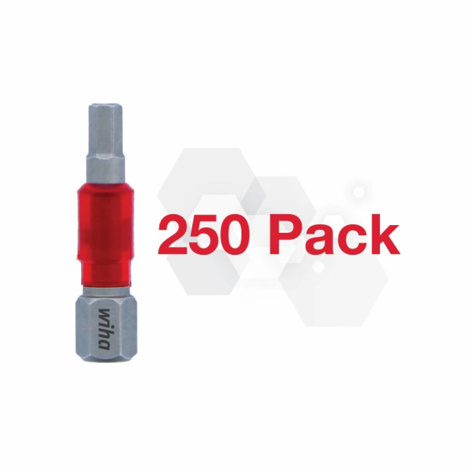 Wiha Tools 76551 - Impact Power Bit Hex 6.0mm - 250 Pk