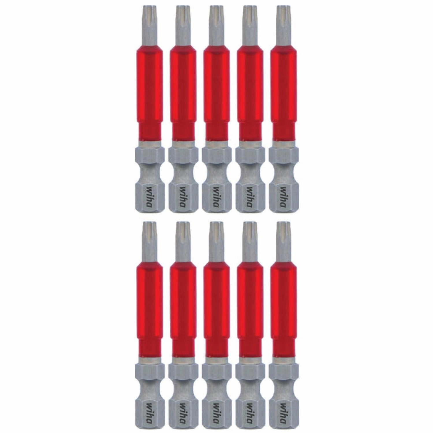 Wiha Tools 76554 MaxxTor Impact Bit TORX T15 x 49mm - 10 Pack